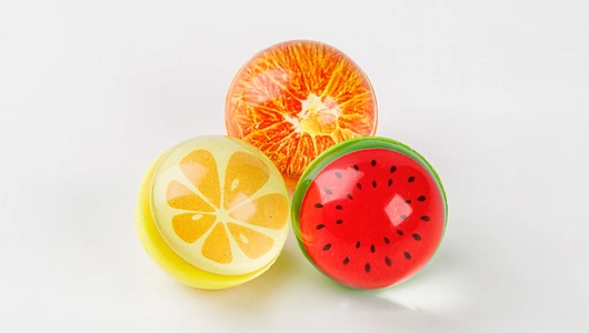 Мячики-попрыгунчики "Фрукты", 3 шт