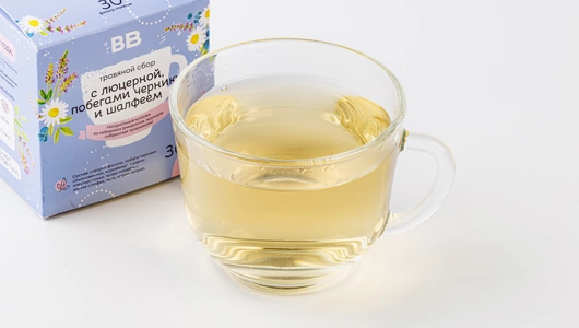 Травяной сбор с люцерной, побегами черники и шалфеем