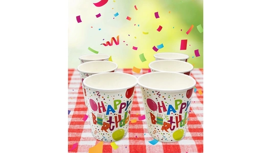 Стаканы бумажные Термо-кап Вечеринка 250 мл набор 6 шт