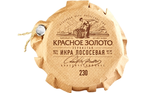 Икра лососевая Красное Золото Нерка тихоокеанская зернистая 230 г Новая путина