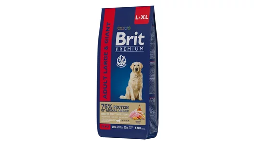 Корм BRIT 15кг для собак крупных и гигантских пород (25–90 кг) Adult Large and Giant