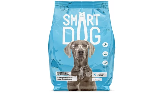 Smart Dog Сухой корм для взрослых собак всех пород с лососем и овощами, ADULT, Salmon and vegetables, 3кг
