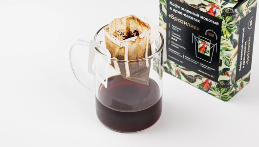 Кофе жареный молотый в дрип-пакетах "Бразилия"