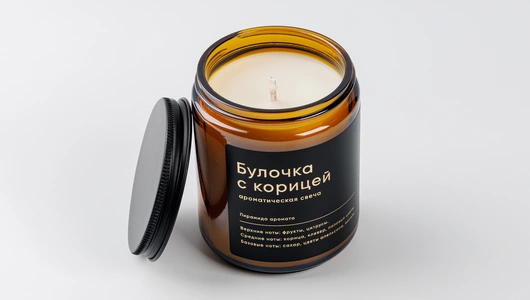 Свеча ароматическая "Булочка с корицей"