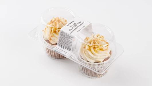 Капкейк "Морковный" с сырным кремом, 2 шт