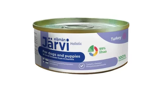 Влажный корм Jarvi Holistic для щенков и собак малых пород с индейкой, 100 г