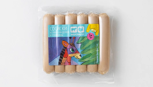 Сосиски из мяса индейки и говядины для детей от 3-х лет, 240 г Сосиски из мяса индейки и говядины для детей от 3-х лет, 240 г