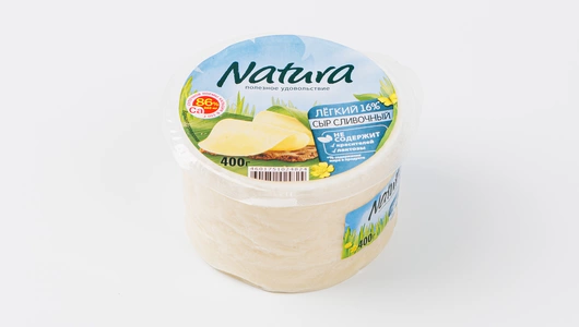 Сыр Natura Легкий 16% (массовая доля жира в сухом веществе 30%) цилиндр 400 г