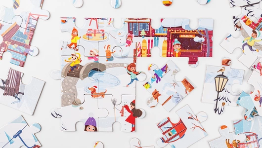 Пазл с фонариком "Загадочная зима"