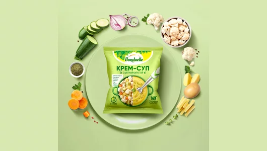 Смесь овощная Бондюэль крем-суп с цветной капустой замороженная 350 г Смесь овощная Бондюэль крем-суп с цветной капустой замороженная 350 г