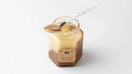 Мед "Полезный шоколад" с плодами рожкового дерева