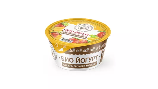 Биойогурт Киржачский молочный завод клубника-банан 2% 120 г