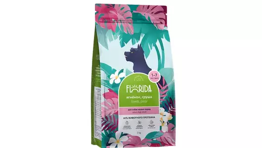 FLORIDA Сухой корм для взрослых собак малых пород с ягненком и грушей, Mini Adult Lamb, 3 кг