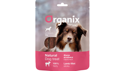 Organix лакомства Для собак «Палочки из филе ягненка» 100% мясо, 50г