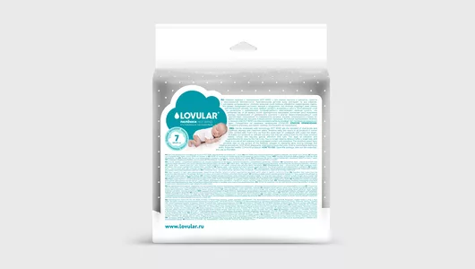 Пеленки для детей Lovular Hot Wind Впитывающие 60х40 см 7 шт