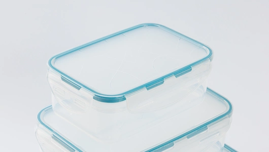 Комплект контейнеров для продуктов прямоугольных 0,5л +1л + 1,5л с защелками (бесцветный)