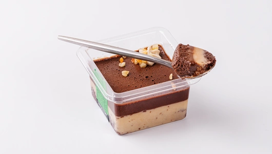 Десерт "Два шоколада", веган