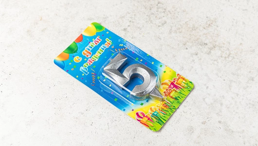 Свеча для торта "Цифра пять"