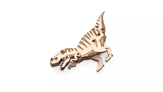 Деревянный конструктор 3D пазл Drovo Тираннозавр клык