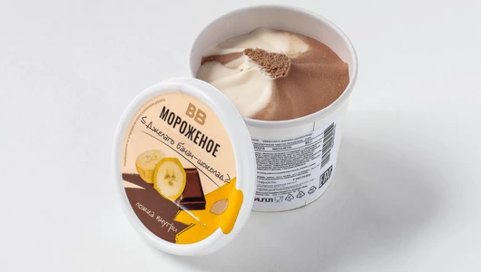 Мороженое сливочное "Джелато банан-шоколад"