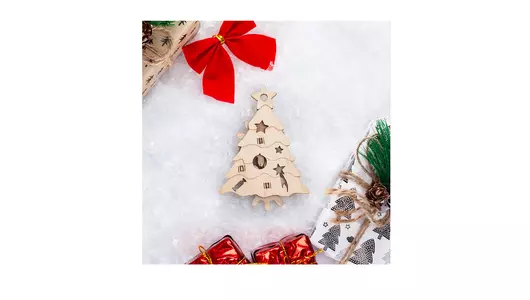 Деревянный конструктор Drovo Новогодняя елка