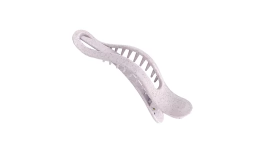 Крабик для волос из натуральной пшеницы в форме банана цвет лиловый HP009 Solomeya, 1 шт