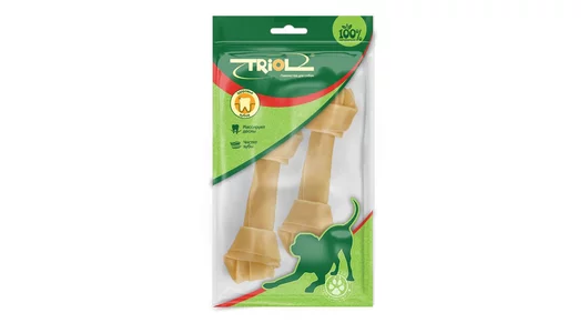 Косточки жевательные DENTAL TRIOL узловые белые, 15см, 100-110г (уп.2шт.)