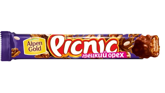 Шоколадный батончик Picnic Грецкий Орех 52 г Шоколадный батончик Picnic Грецкий Орех 52 г