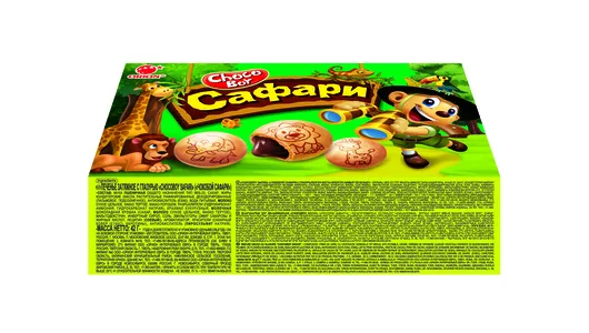 Печенье Orion Choco Boy Сафари затяжное с глазурью 42 г Печенье Orion Choco Boy Сафари затяжное с глазурью 42 г