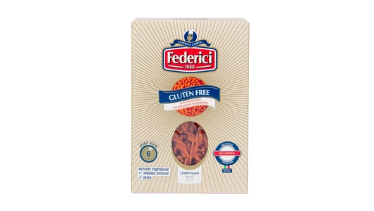 Макаронные изделия Federici Fusilli Спиральки без глютена из красной чечевицы 250 г