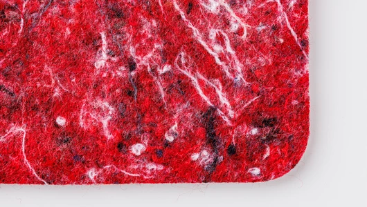 Набор подстаканников из переработанного текстиля (4 шт) красного цвета