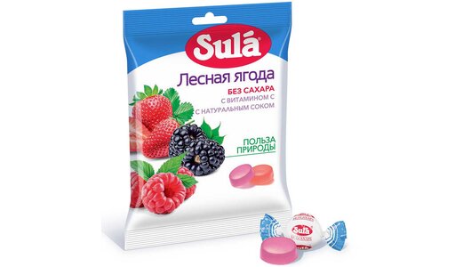 Sula Леденцы без&nbsp;сахара Лесные ягоды 60 г