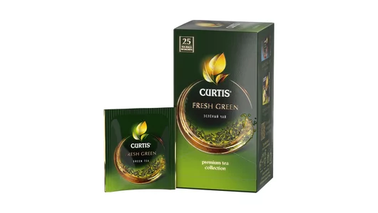 Чай зеленый Curtis Fresh Green пакетированный 25х1,7 г Чай зеленый Curtis Fresh Green пакетированный 25х1,7 г