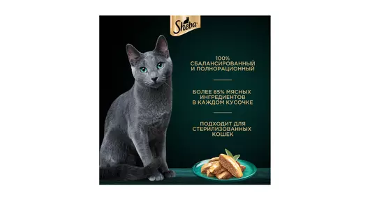 Корм влажный для взрослых кошек Sheba курица паштет 75 г Корм влажный для взрослых кошек Sheba курица паштет 75 г