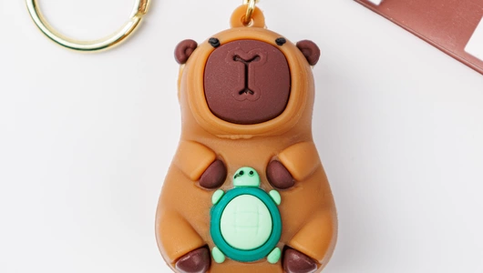 Капибара с рюкзачком, брелок, в ассортименте