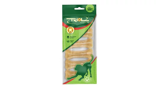 Косточки жевательные DENTAL TRIOL , 5см, 48-72г (уп.6шт.)