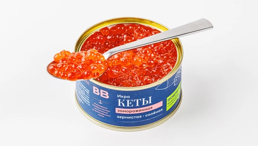 Икра кеты зернистая соленая ж/б зам., 140 г