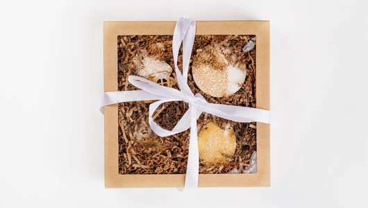 Набор новогодних украшений "Золотистый" Набор новогодних украшений "Золотистый"