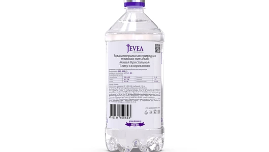 Вода минеральная природная столовая питьевая Jevea Crystalnaya газированная 1 л
