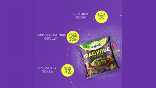 Смесь овощная Бондюэль Фасулье овощи по-турецки замороженная 400 г Смесь овощная Бондюэль Фасулье овощи по-турецки замороженная 400 г