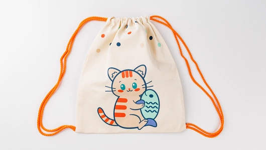 Сумка малая "Котик" оранжевый шнур Сумка малая "Котик" оранжевый шнур