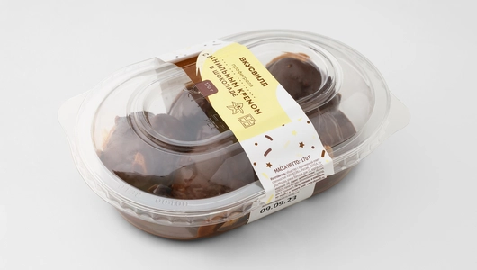 Профитроли с ванильным кремом в шоколаде