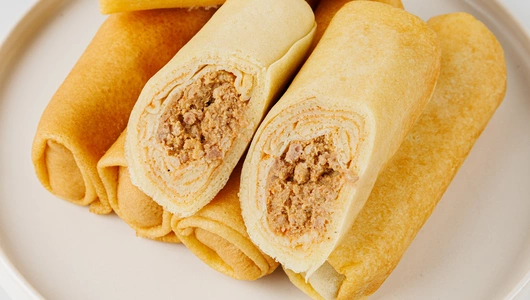 Блинчики с мясом, замороженные, ВЕС