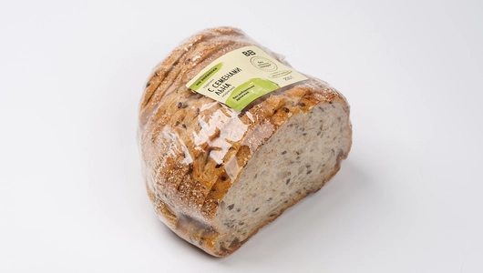 Тартин с семенами льна, нарезка