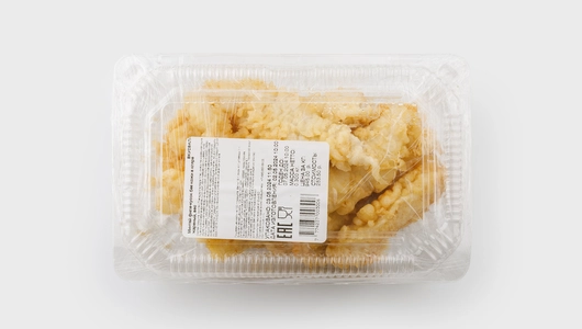 Минтай филе-кусок без кожи в кляре жареный, вес Минтай филе-кусок без кожи в кляре жареный, вес