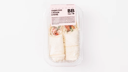 Сэндвич ролл с лососем (кетой)