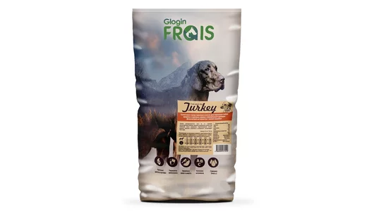 FRAIS 3кг Корм для собак средних и крупных пород с мясом индейки,