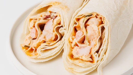 Сэндвич ролл с тигровыми креветками