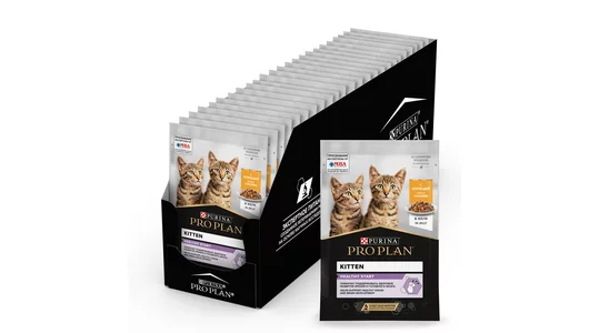 Влажный корм PRO PLAN® паучи для котят, с курицей в желе, HEALTHY START