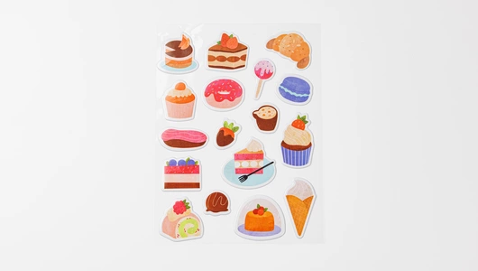 Наклейки объемные "Осторожно, вкусно"